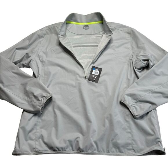 Slazenger Golf Men’s Tech Bomber Jacket Grey Hi Rise 1/2 Zip Sz XXL NWT - Picture 2 of 14